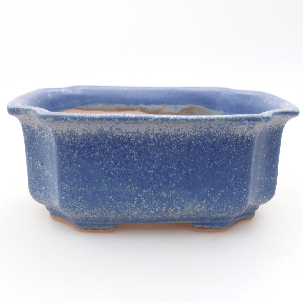 Ceramic bonsai bowl 12 x 9 x 5 cm, colour blue