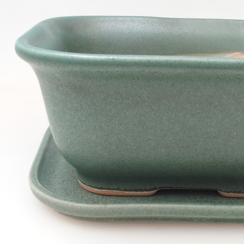 Bonsai bowl + saucer H01 - 12x9x5 cm