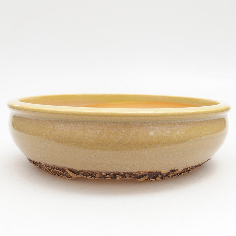 Ceramic bonsai pot 18 x 18 x 5 cm, green