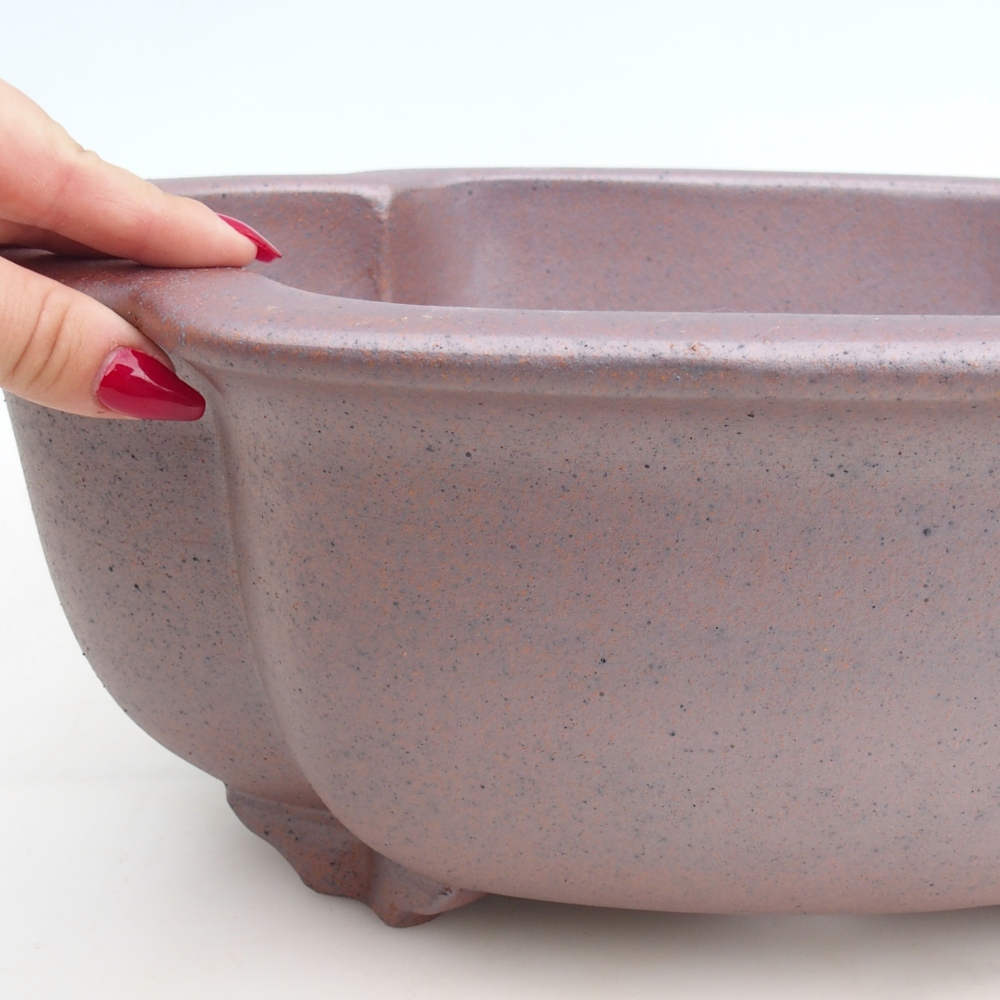 Ceramic bonsai bowl 39,5 x 30 x 14,5 cm , metal colour - PERSONAL COLLECTION ONLY or pallet transport