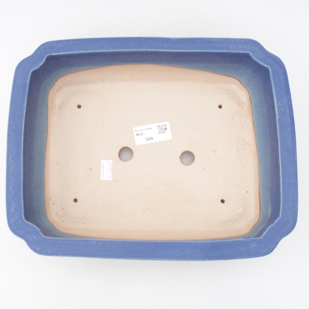 Ceramic bonsai bowl 28 x 22 x 7 cm, colour blue