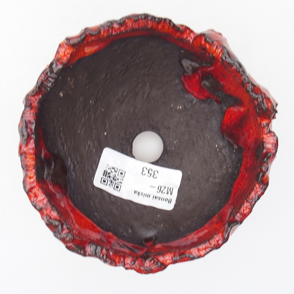 Ceramic shell 10 x 10 x 6,5 cm , colour red