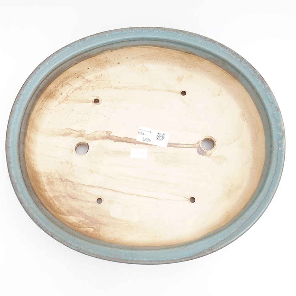 Ceramic bonsai bowl 32,5 x 28,5 x 7,5 cm, color blue
