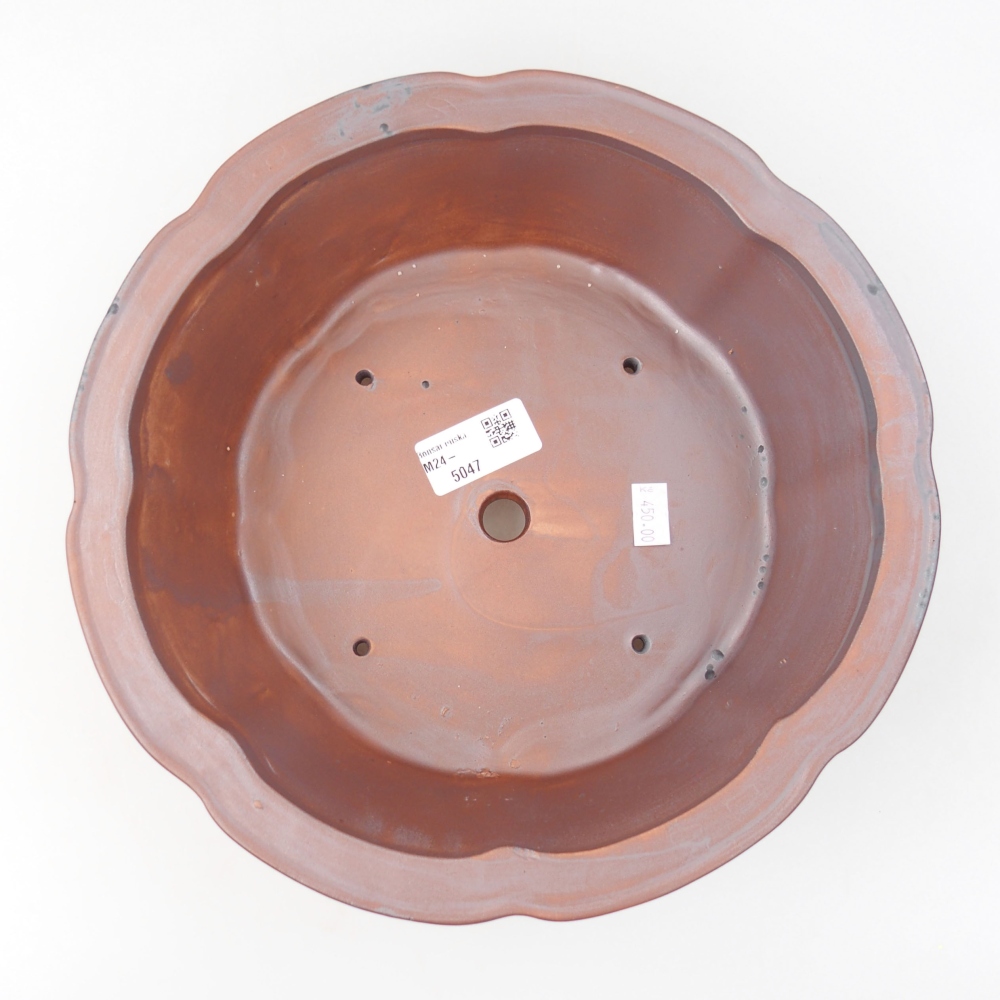 Ceramic bonsai bowl 26 x 26 x 8 cm, color metallic