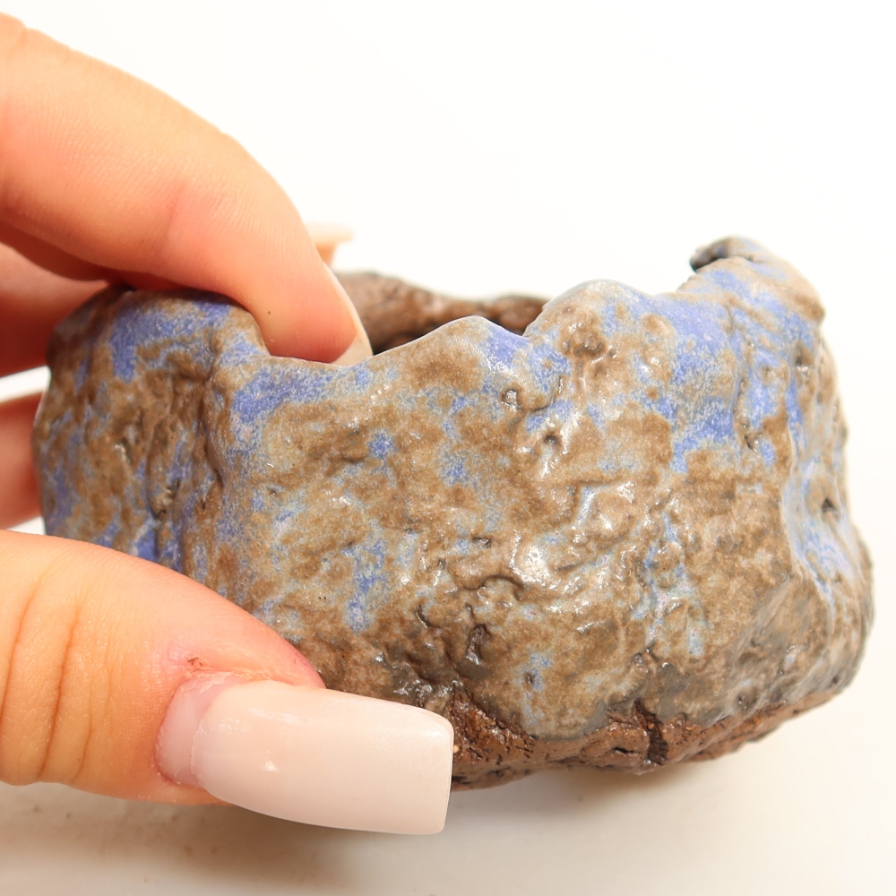 Ceramic Shell, 7 x 7 x 5 cm, blue-brown