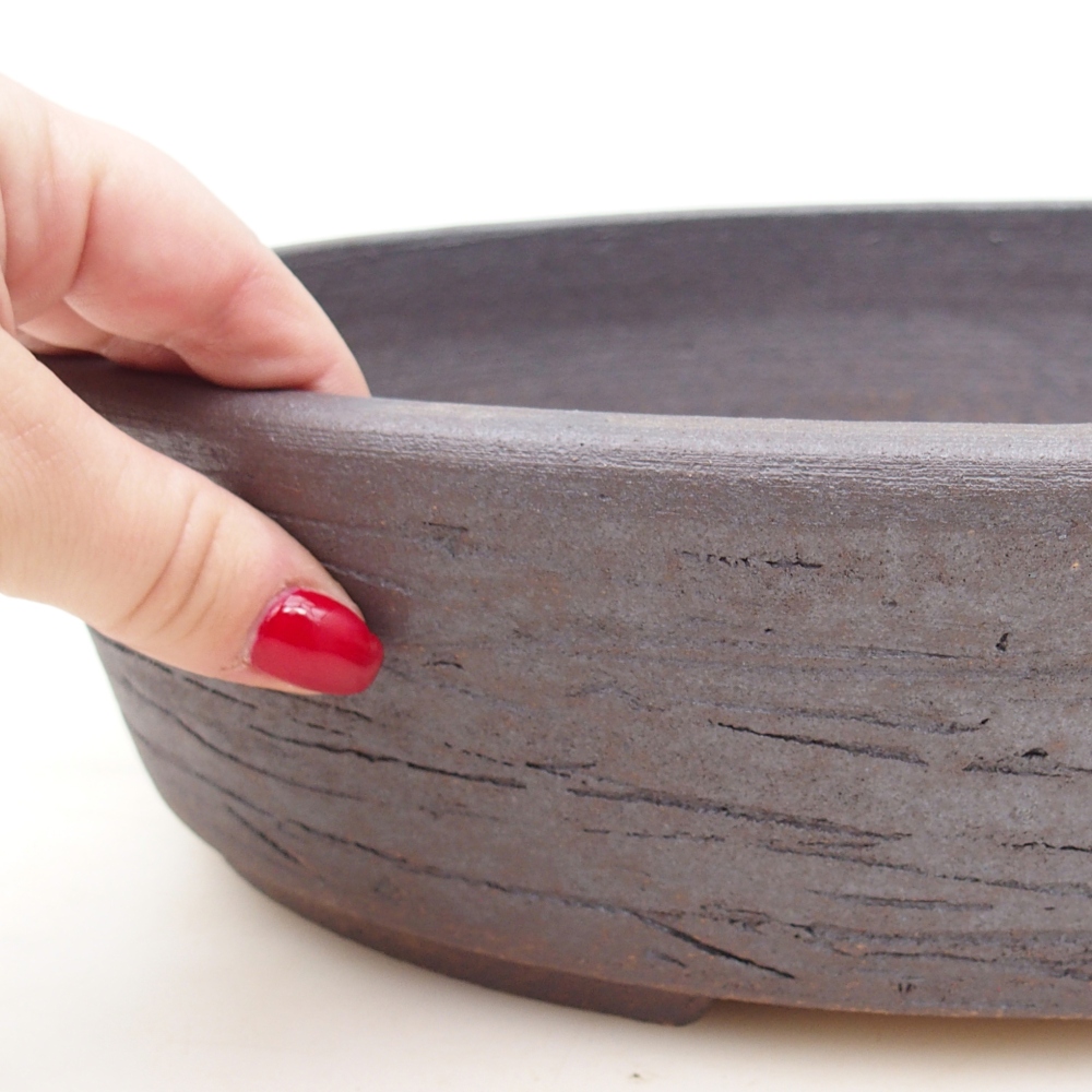 Bonsai bowl 32,5 x 25,5 x 8,5 cm , colour brown
