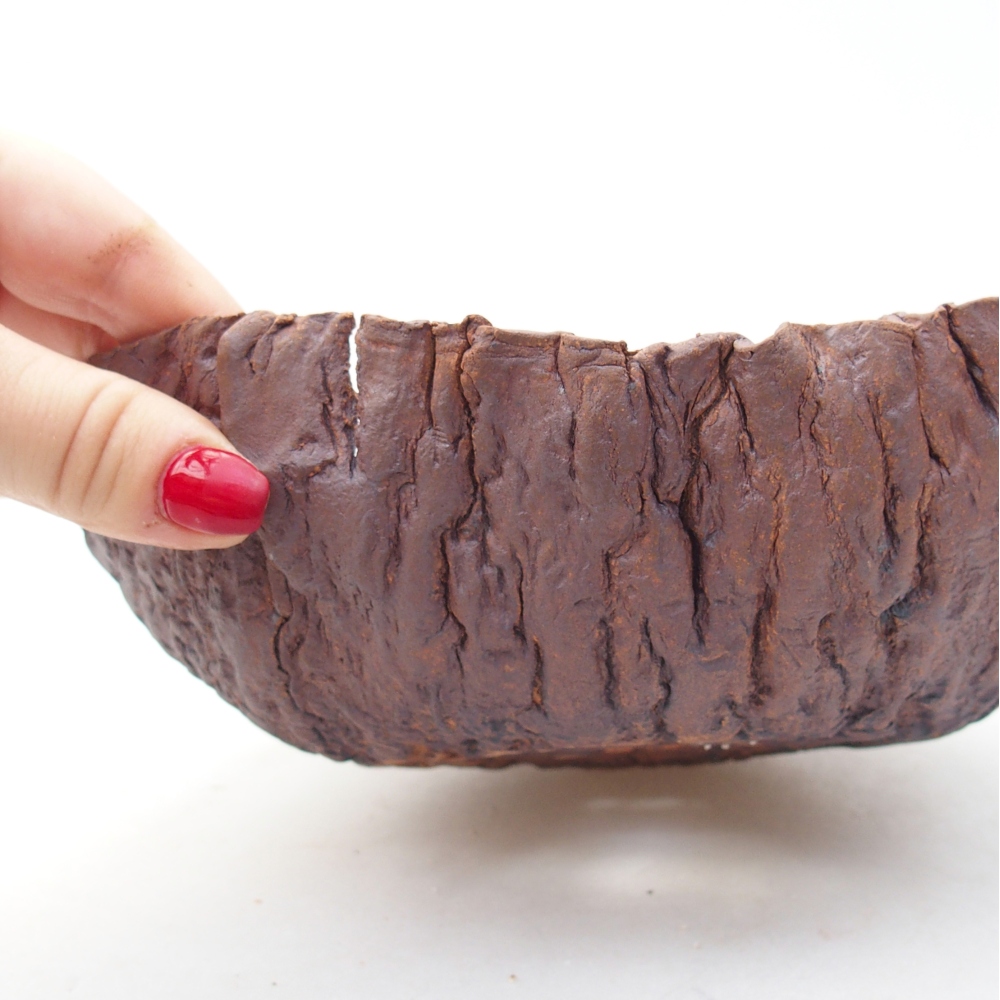 Ceramic Shell 20 x 19 x 6,5 cm , colour brown