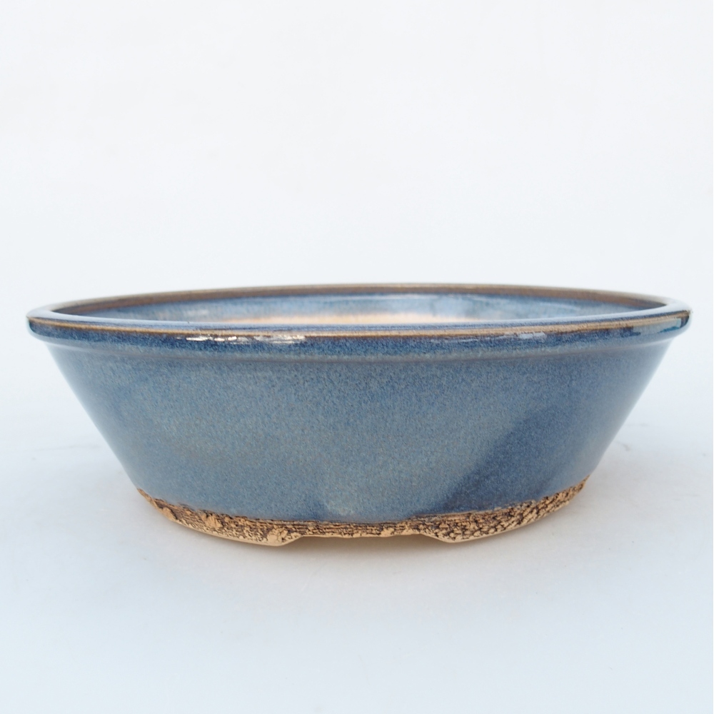 Ceramic bonsai bowl 22 x 22 x 6 cm, colour blue