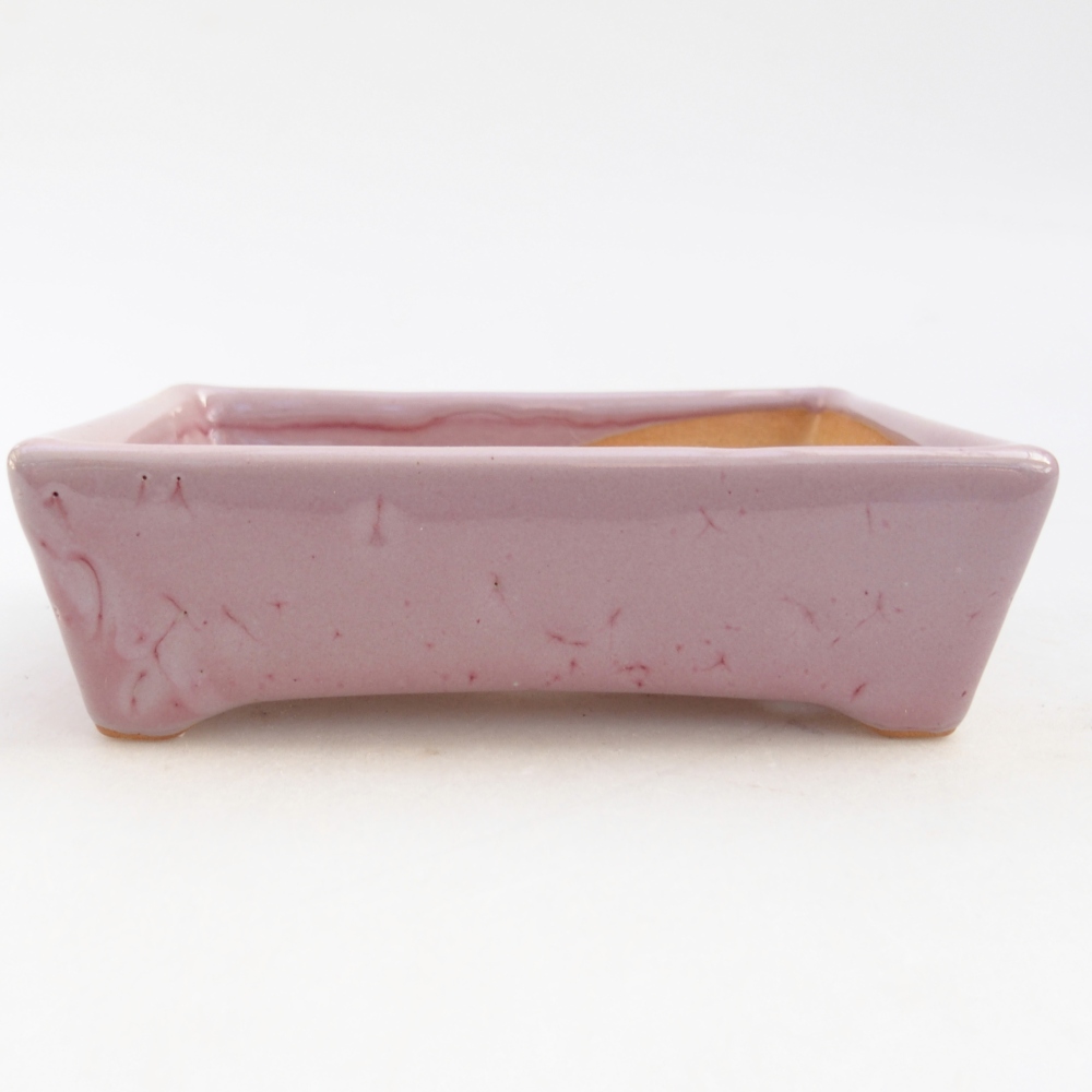 Ceramic bonsai bowl 12 x 9 x 3,5 cm, pink