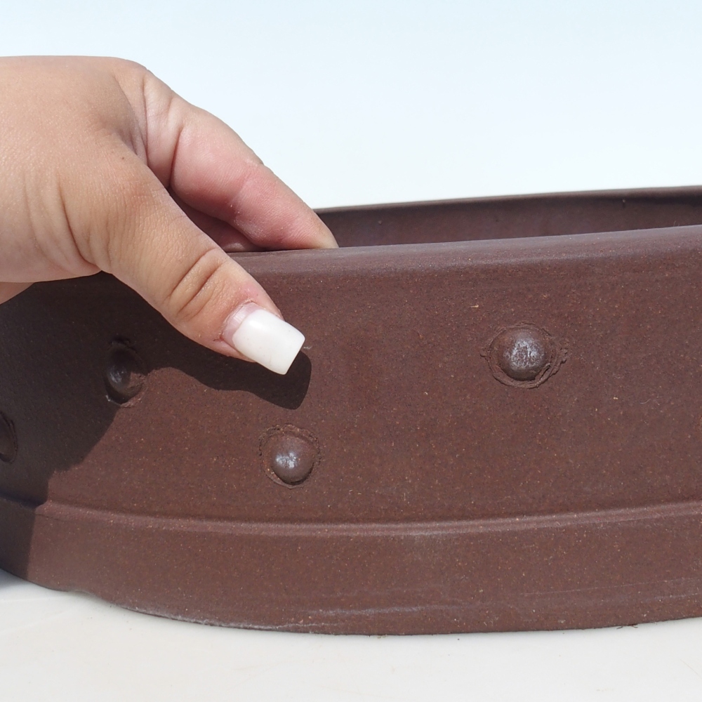 Bonsai bowl 41,5 x 41,5 x 9,5 cm - brown