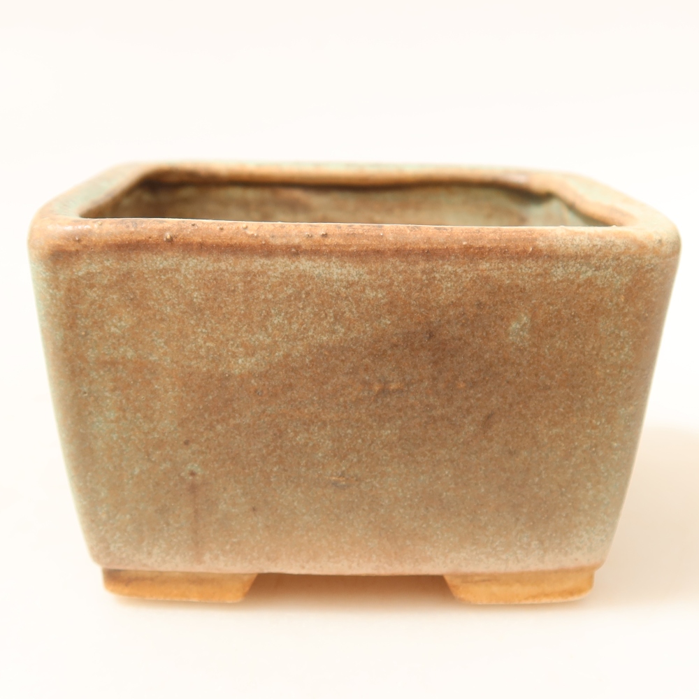 Ceramic bonsai bowl 8,5 x 8,5 x 5,5 cm, green