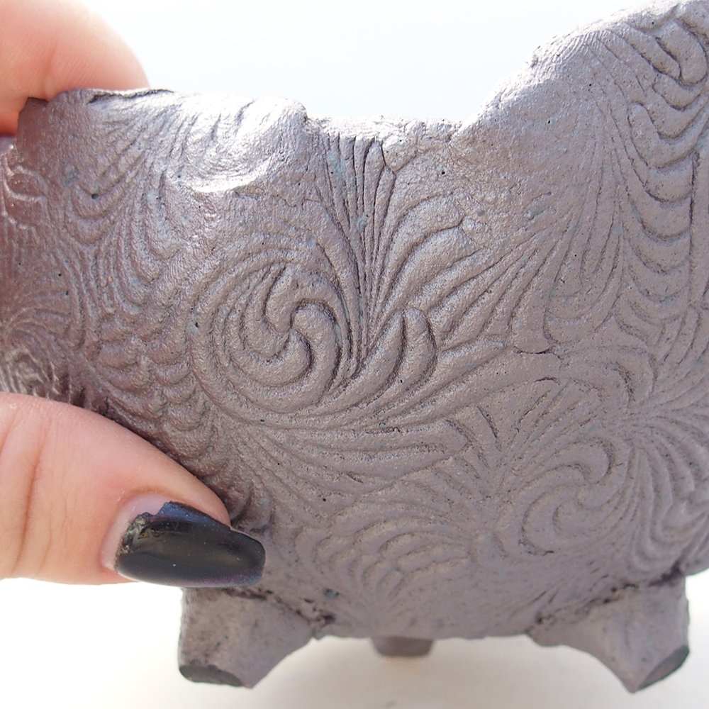 Ceramic Shell 13,5 x 13 x 7 cm , metallic colour