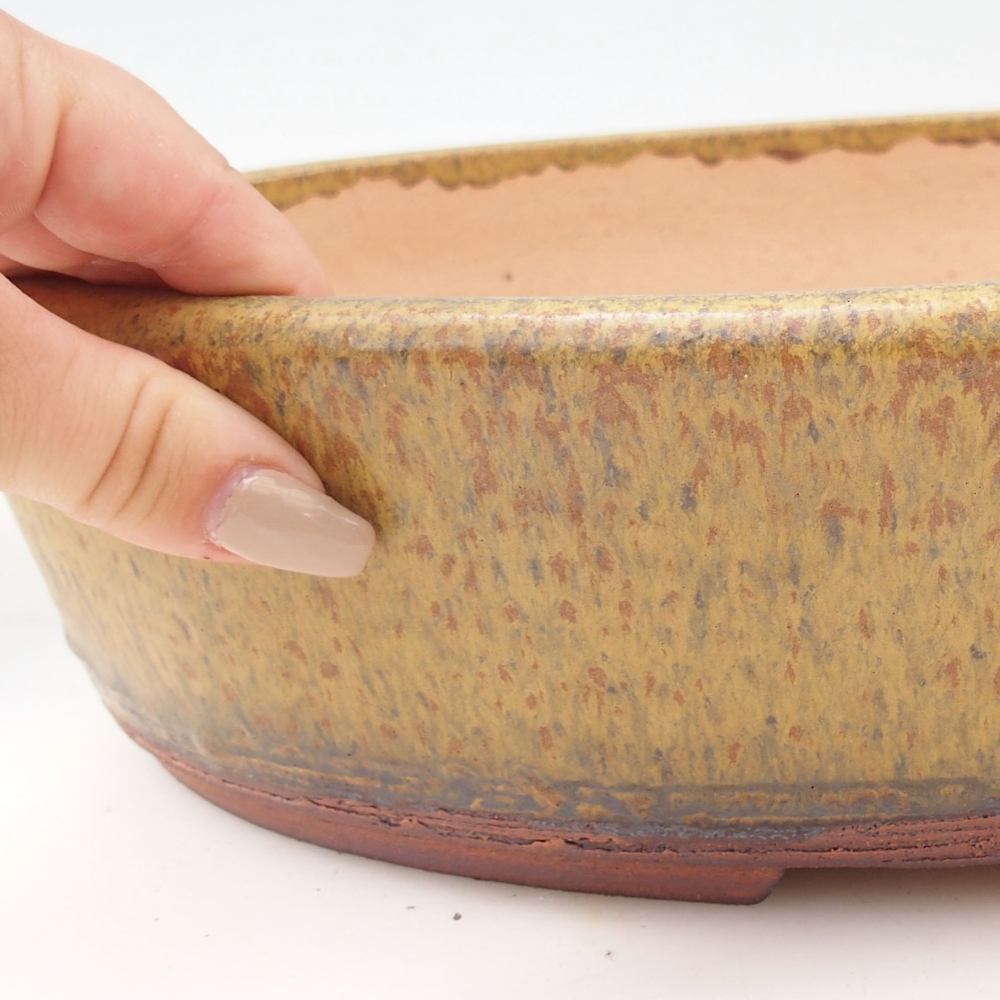 Bonsai bowl 33 x 26 x 8,5 cm , colour yellow