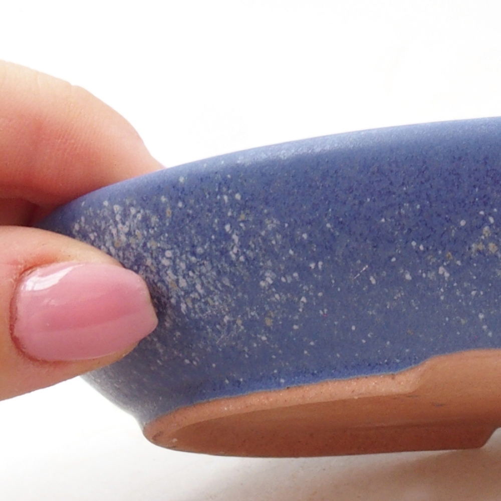 Ceramic bonsai bowl 15,5 x 11 x 3 cm, color blue