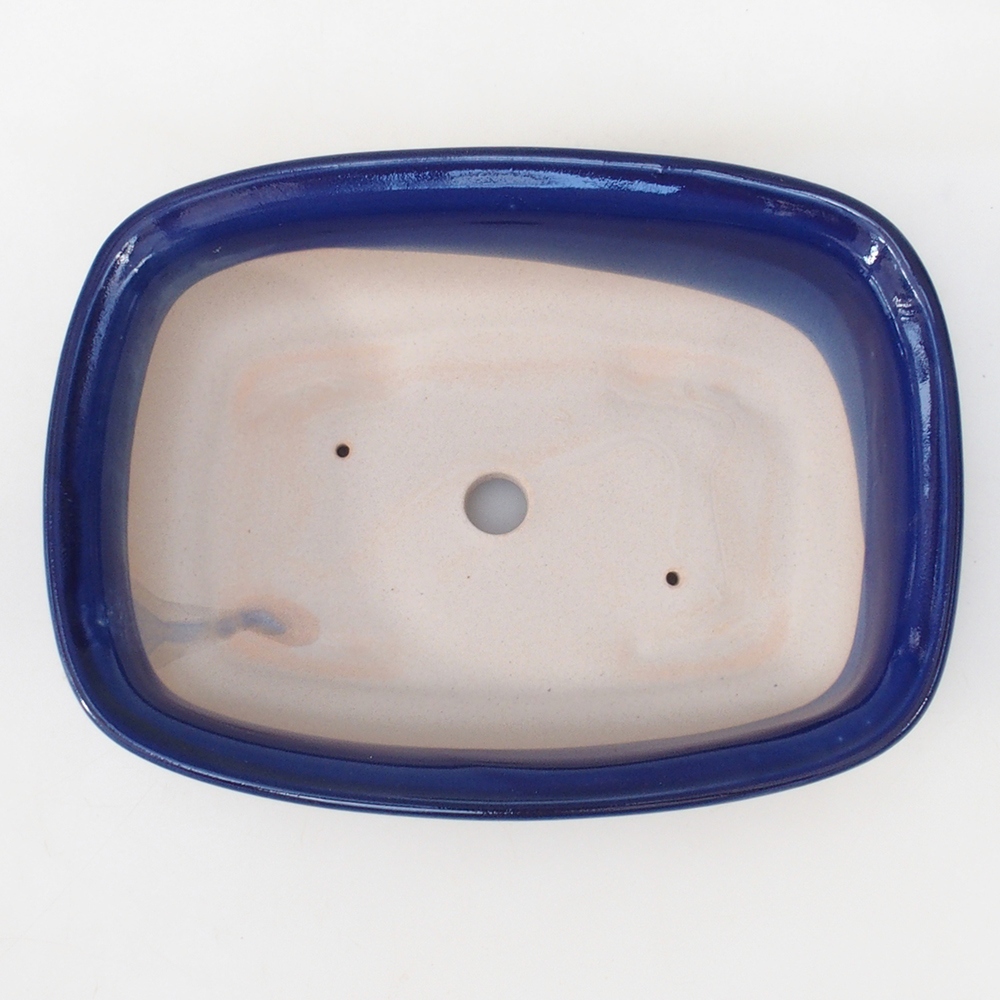 Bonsai bowl H09 - 30 x 23 x 7.5 cm. - blue