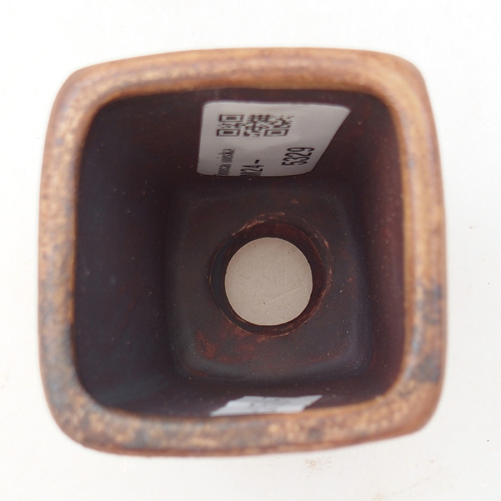 Ceramic bonsai bowl 5 x 5 x 6,5 cm, color brown