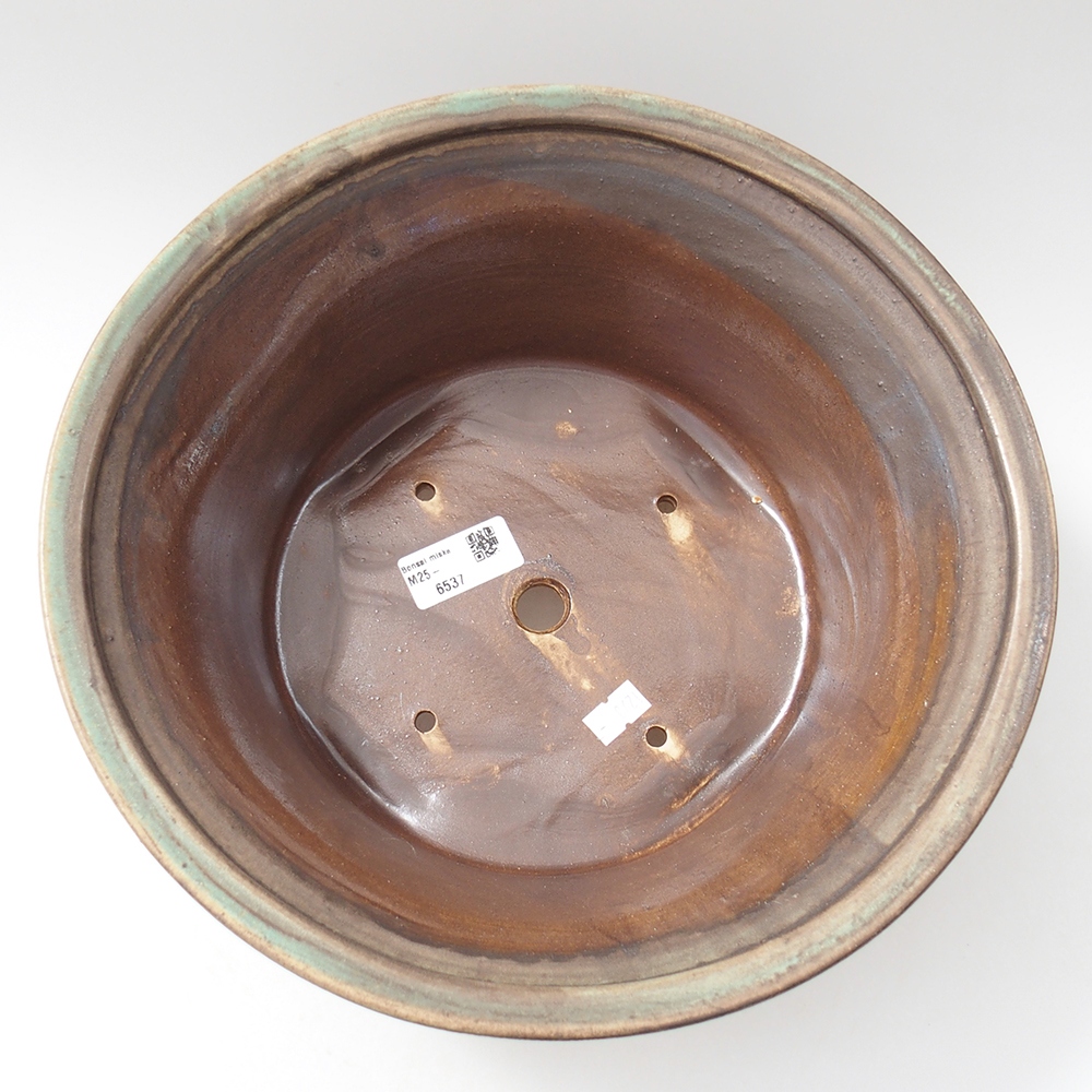 Ceramic bonsai bowl 29 x 29 x 12 cm, green