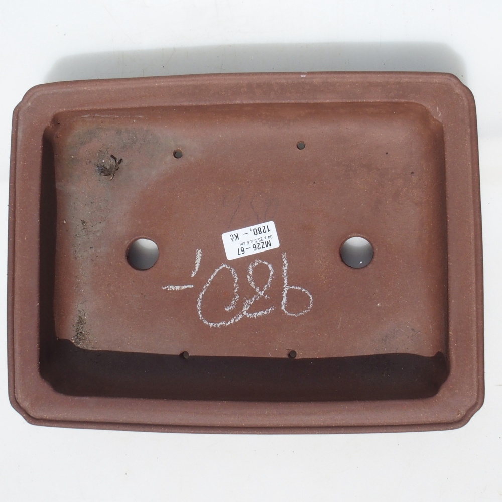 Bonsai bowl 34 x 25,5 x 6 cm - brown