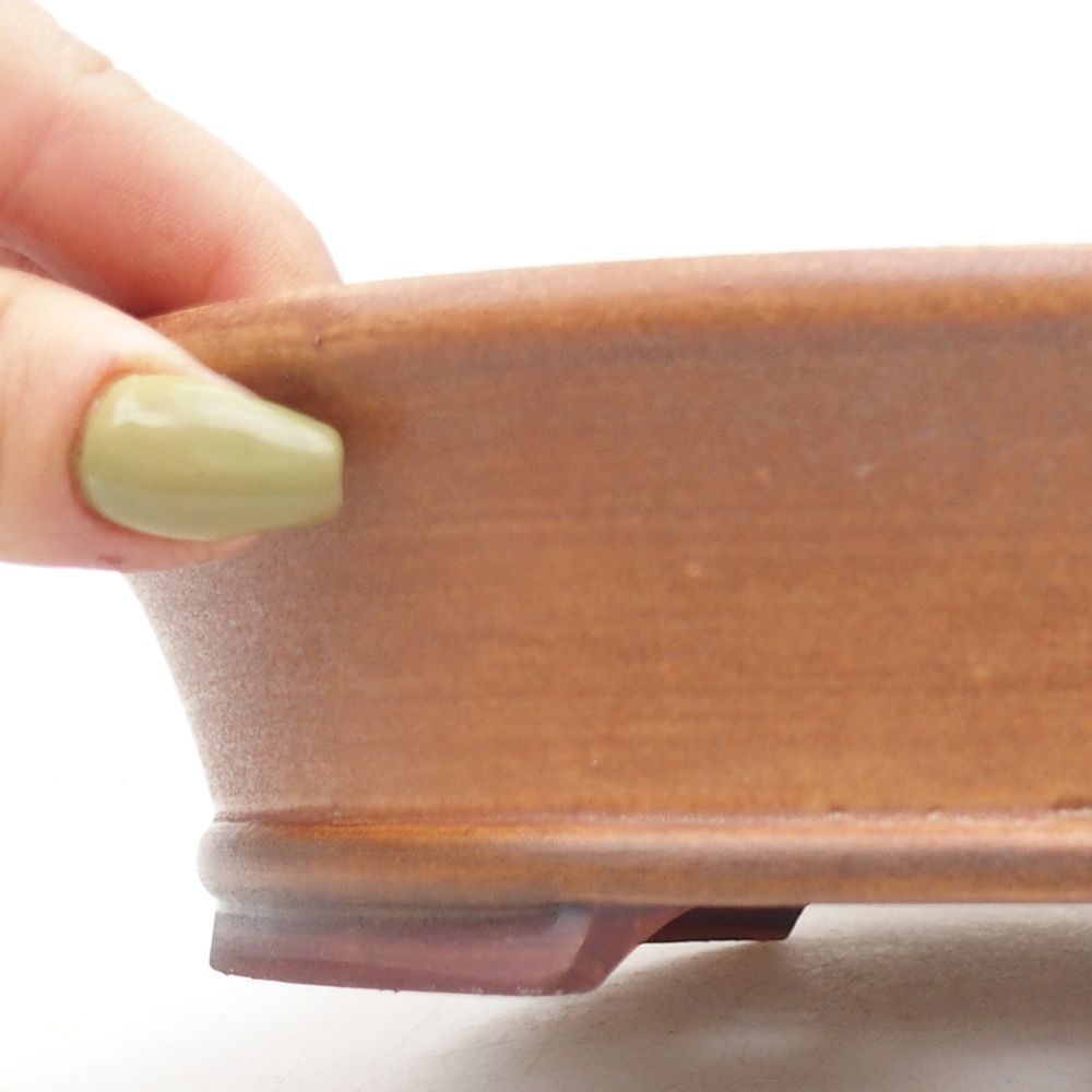 Ceramic bonsai bowl 18 x 16 x 4,5 cm, color pink