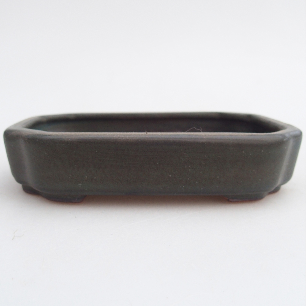 Ceramic bonsai bowl 13 x 9 x 3 cm, brown