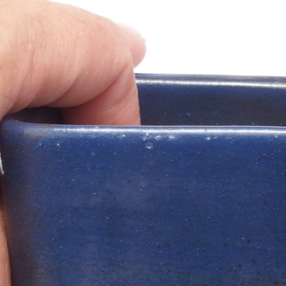 Ceramic bonsai bowl 8,5 x 8,5 x 11 cm, color blue
