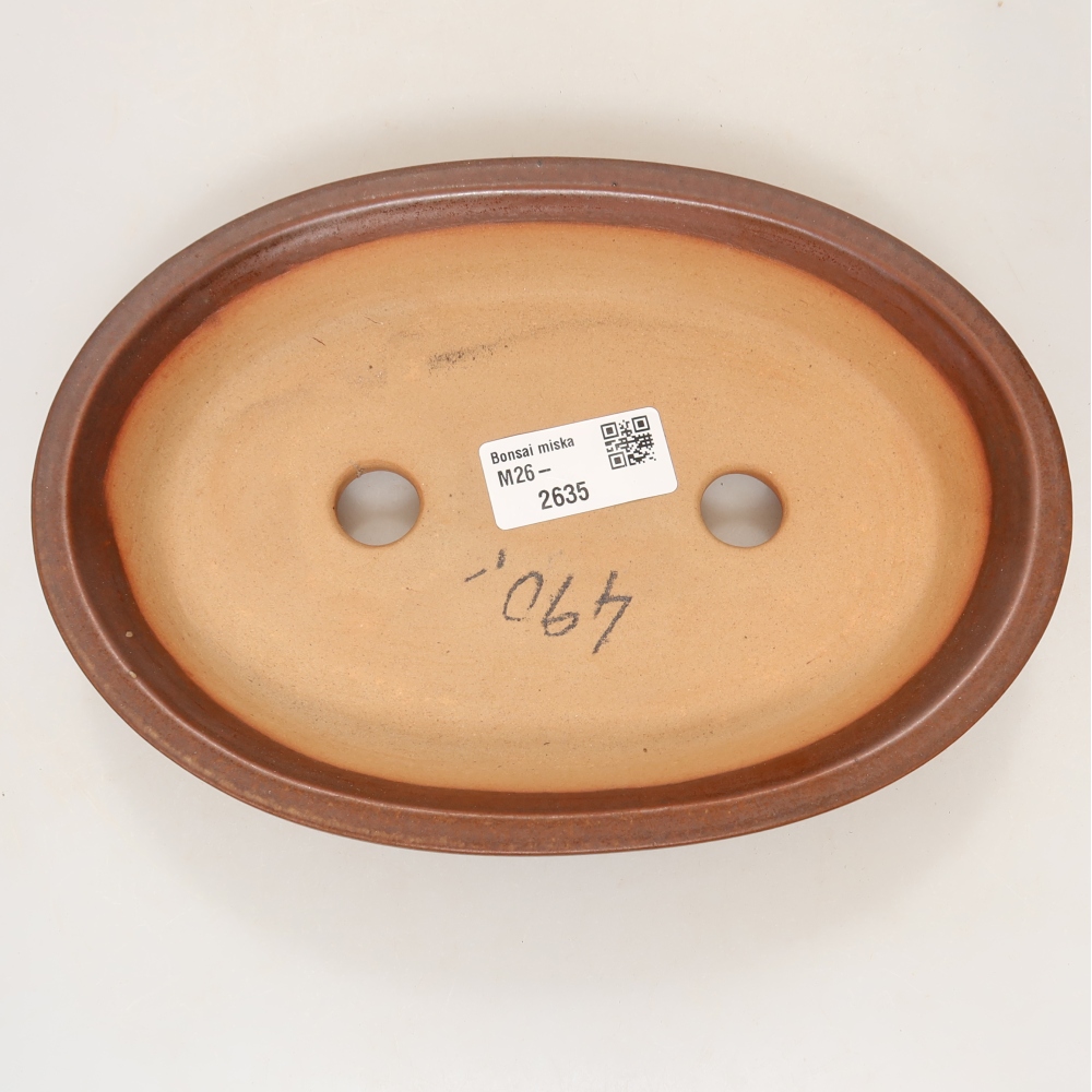 Ceramic Bowl  21 x 15 x 4 cm, brown