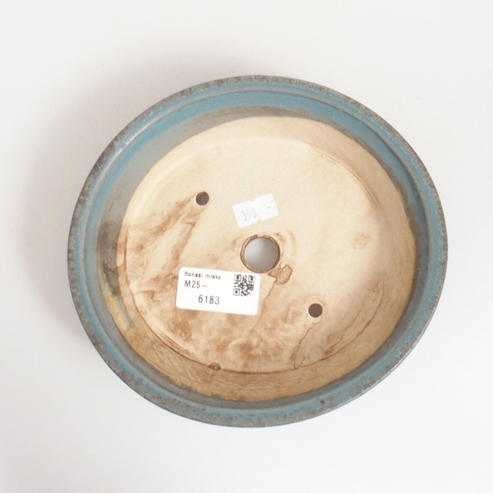 Ceramic bonsai bowl 17 x 15,5 x 4,5 cm, color blue