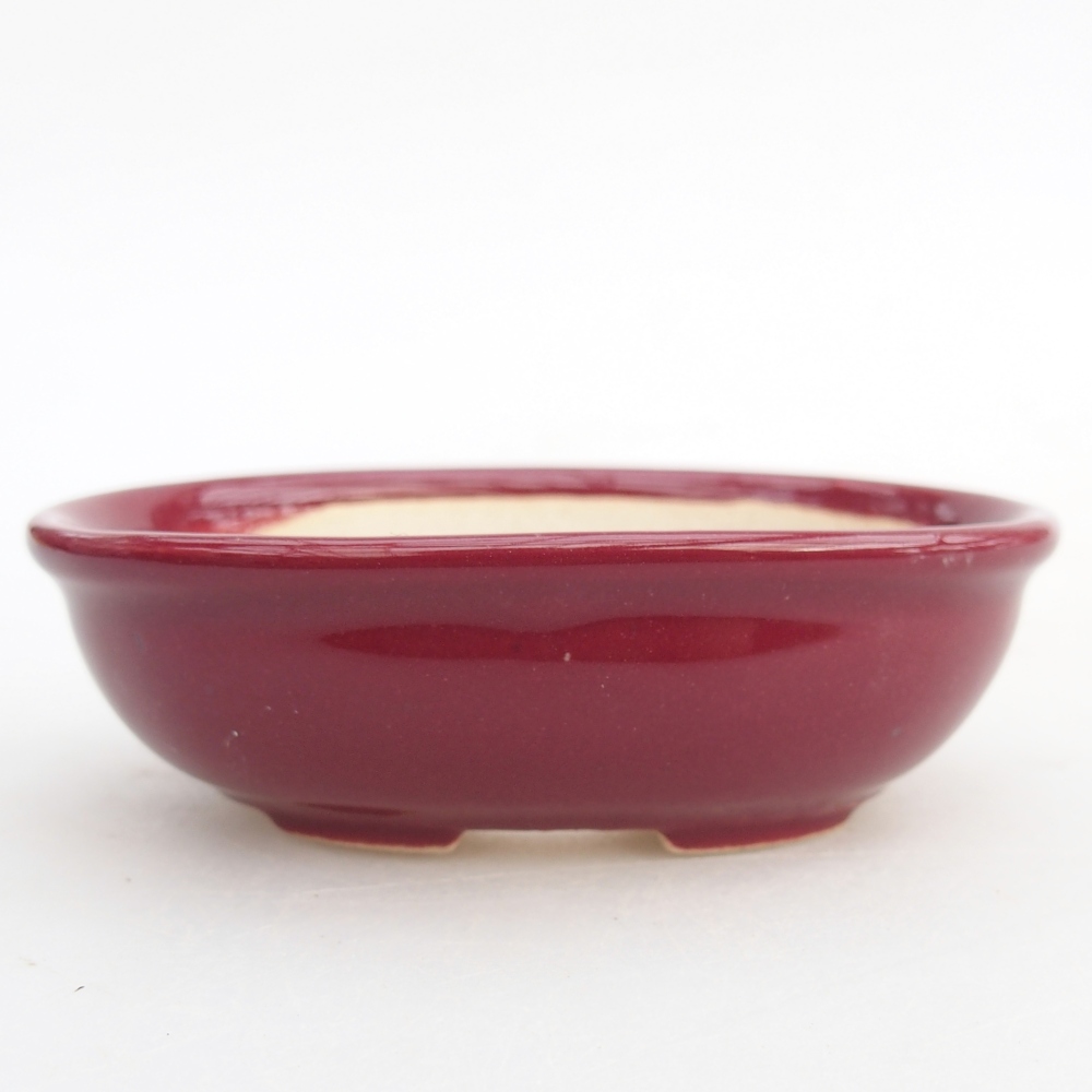 Mini bonsai bowl 8 x 6 x 2,5 cm, burgundy