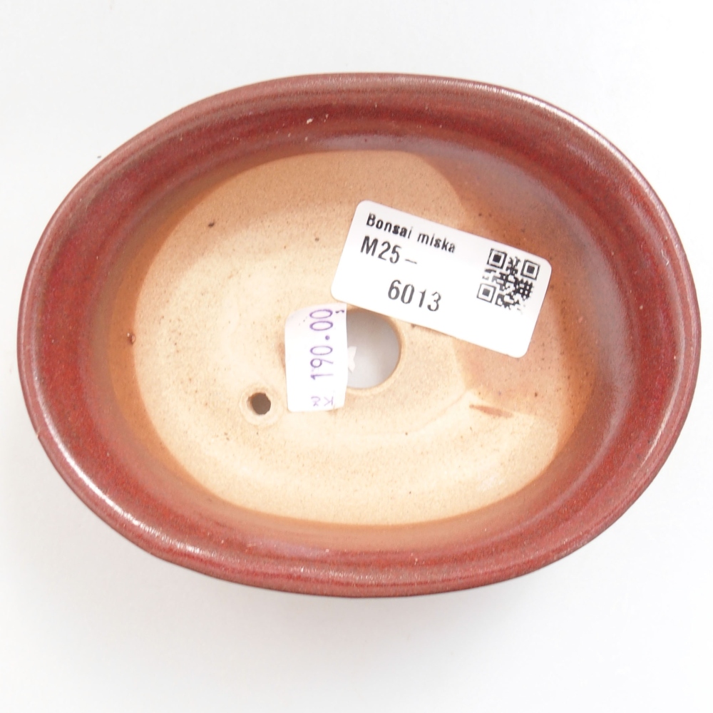Ceramic bonsai bowl 11 x 9 x 4 cm, color burgundy 