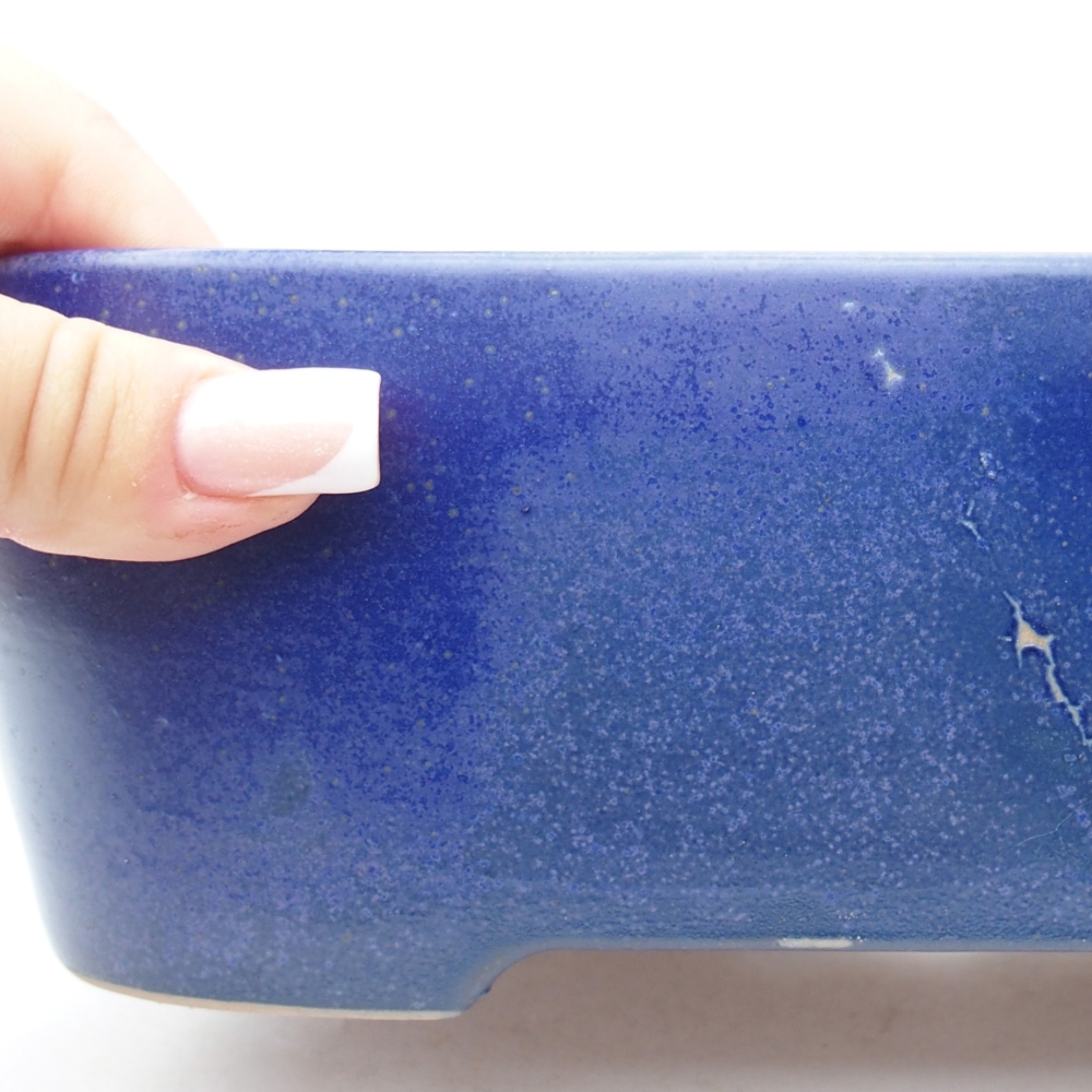 Ceramic bonsai bowl 23 x 18 x 7,5 cm, colour blue