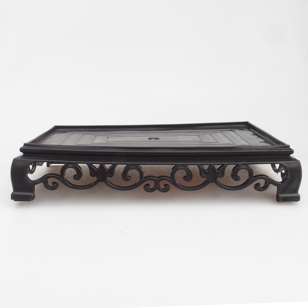 Bonsai table plastic rectangular 18 x 12 x 3,5  cm, color black