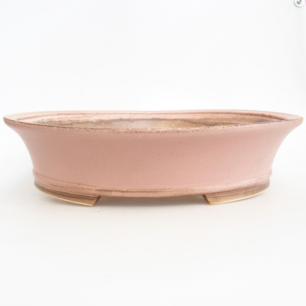 Ceramic bonsai bowl 32,5 x 28 x 7,5 cm, pink