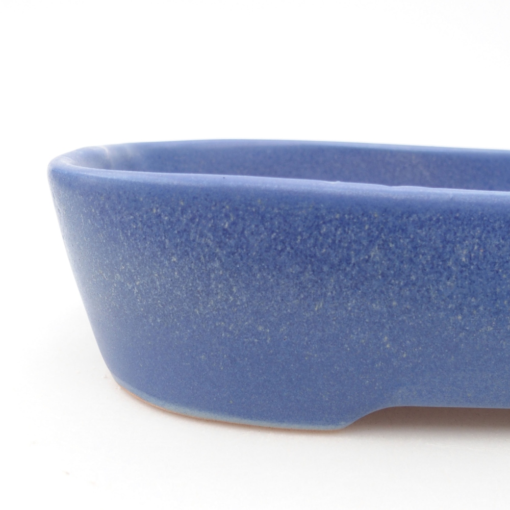 Ceramic bonsai bowl 23 x 17,5 x 5,5 cm, color blue