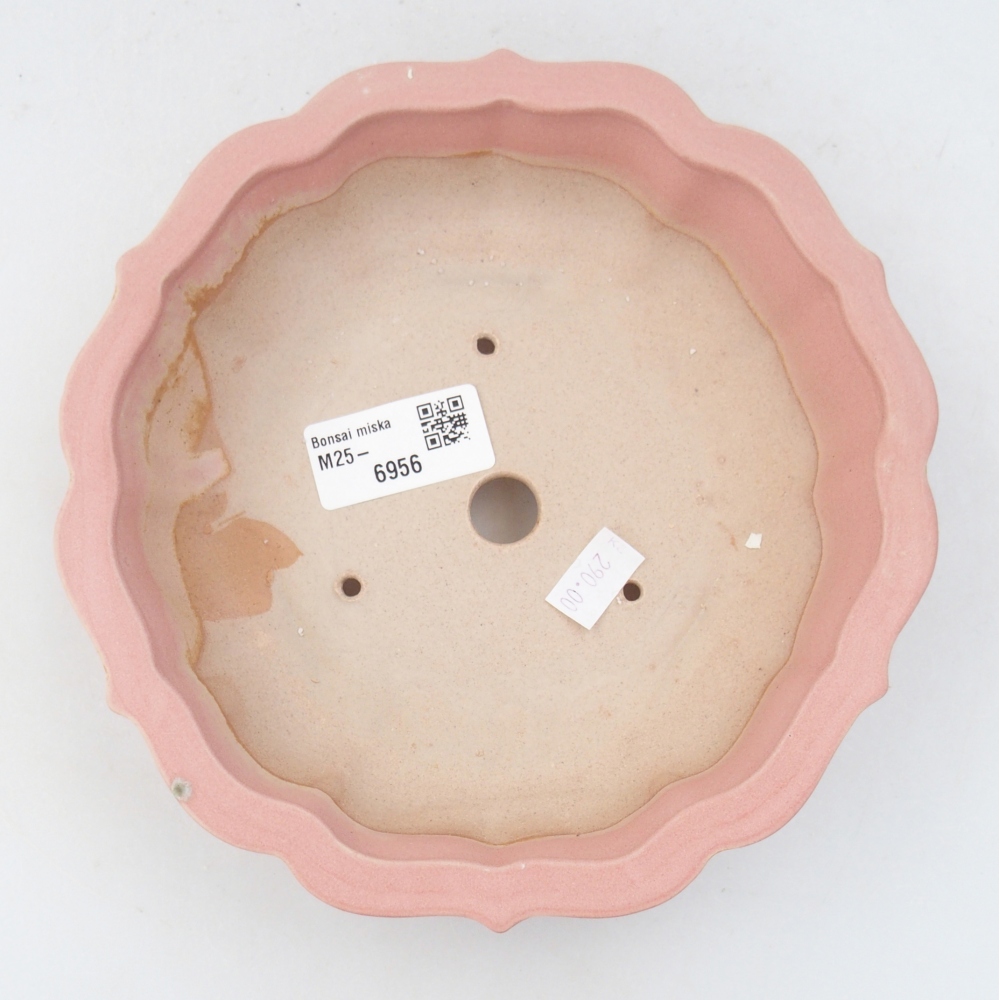 Ceramic bonsai bowl 19 x 19 x 5 cm, pink