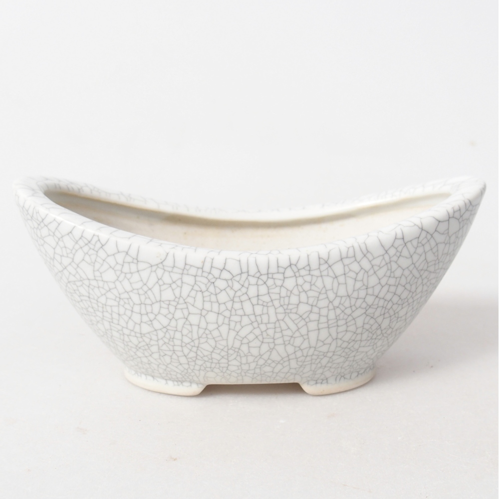 Ceramic bonsai bowl 12,5 x 6,5 x 5,5 cm, raku colour
