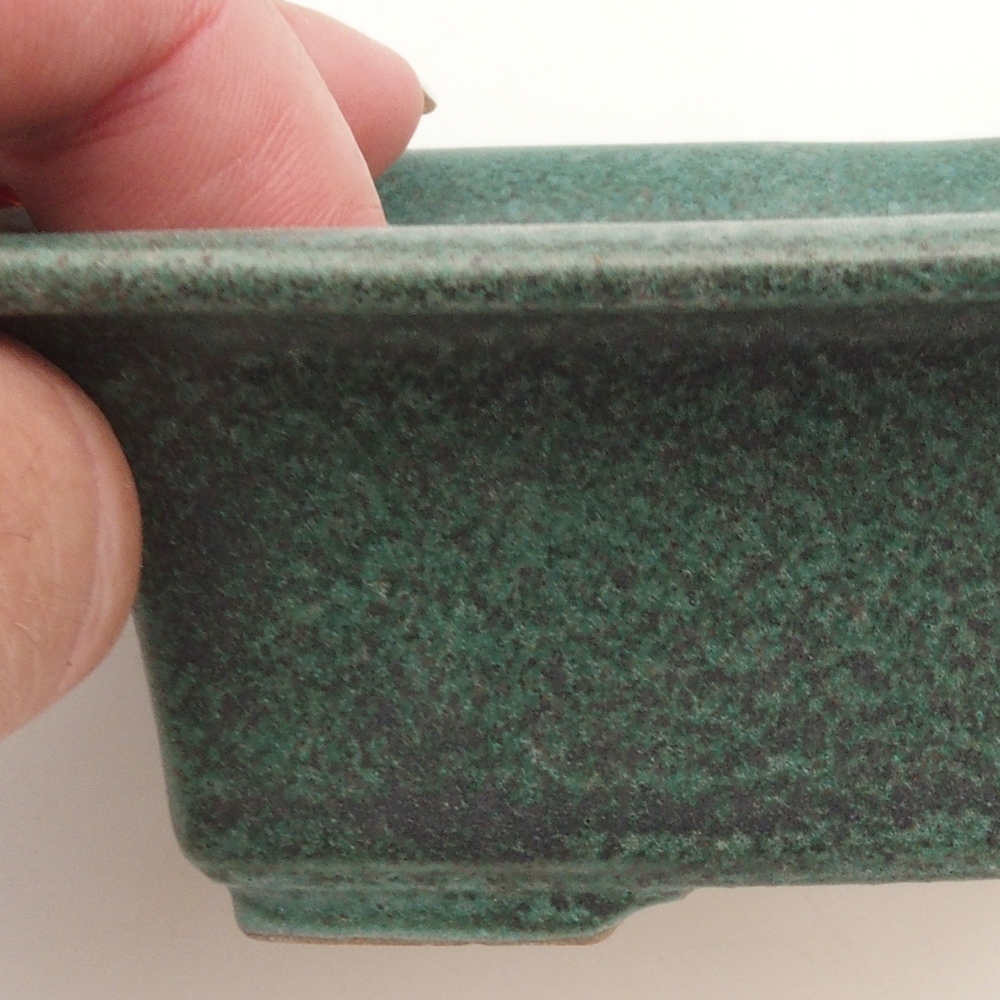 Bonsai bowl H11 - 11.5 x 10 x 4 cm. - green