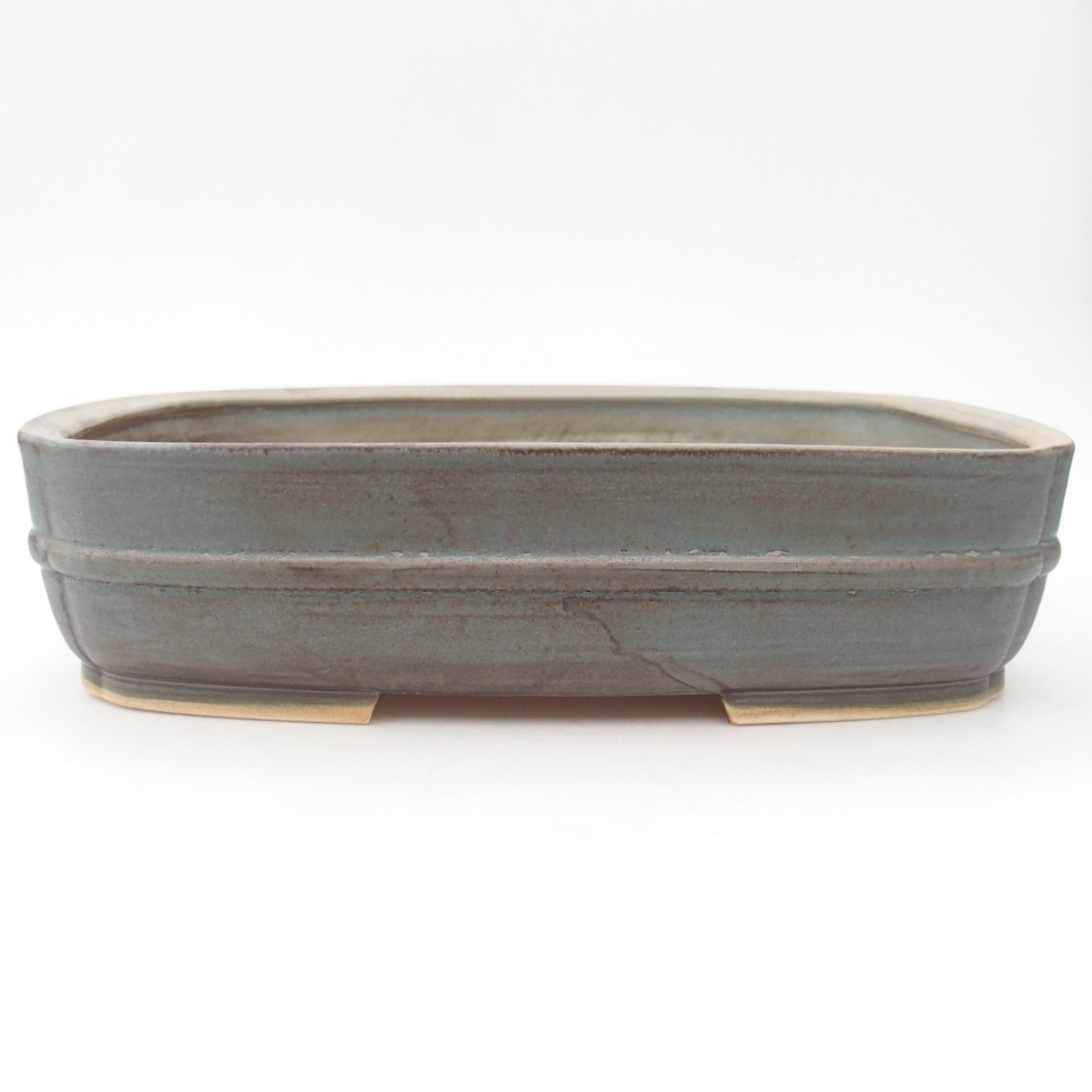 Ceramic bonsai bowl 28,5 x 24 x 7 cm, colour blue