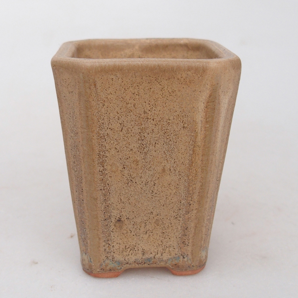 Ceramic bonsai bowl 5,5 x 5,5 x 7 cm, colour beige