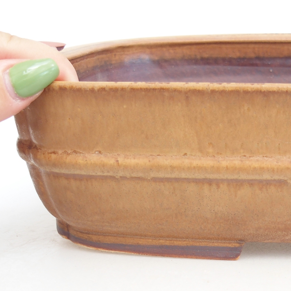 Ceramic bonsai bowl 29,5 x 24 x 7 cm, pink