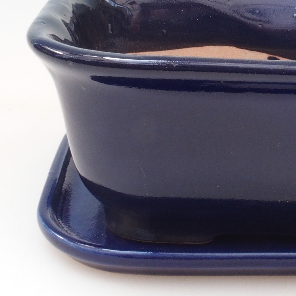 Bonsai bowl + saucer H01 - 12x9x5 cm