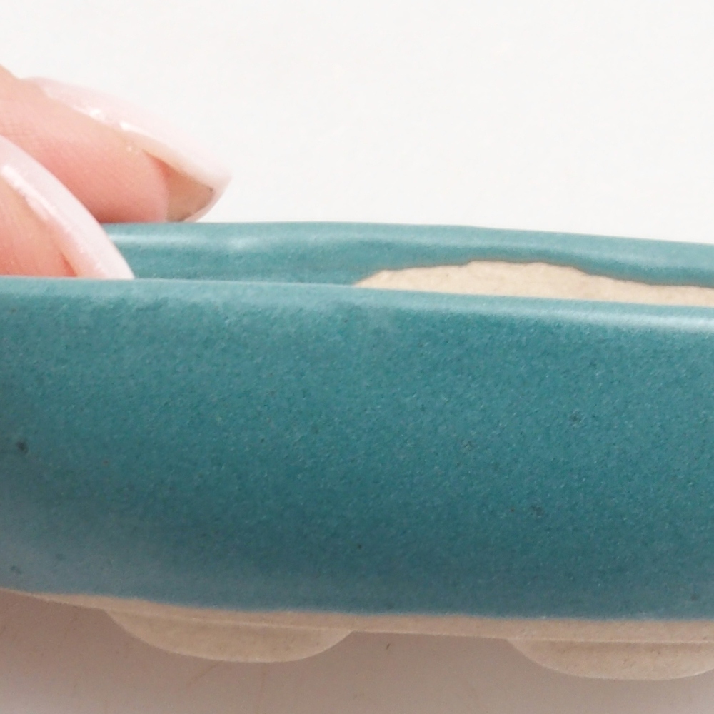 Ceramic bonsai bowl 7 x 3,5 x 2 cm, color blue