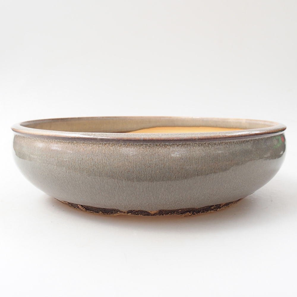 Ceramic bonsai bowl 26 x 26 x 7 cm, color gray