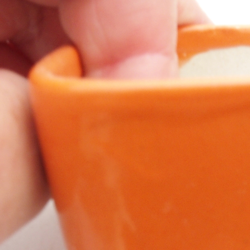 Mini bonsai bowl 7 x 7 x 4 cm, color orange