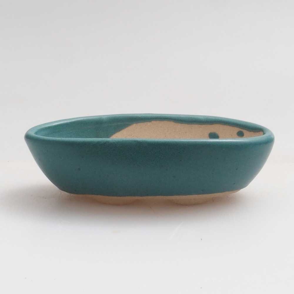 Ceramic bonsai bowl 7 x 3,5 x 2 cm, color blue