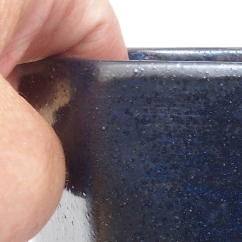 Ceramic bonsai bowl 9,5 x 8,5 x 14,5 cm, color blue