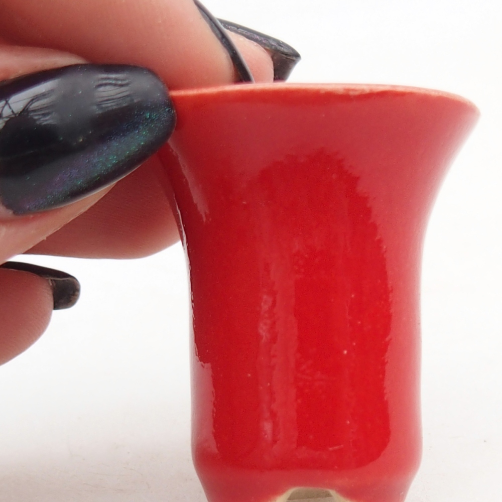 Mini bonsai bowl 3 x 3 x 3,5 cm, colour red