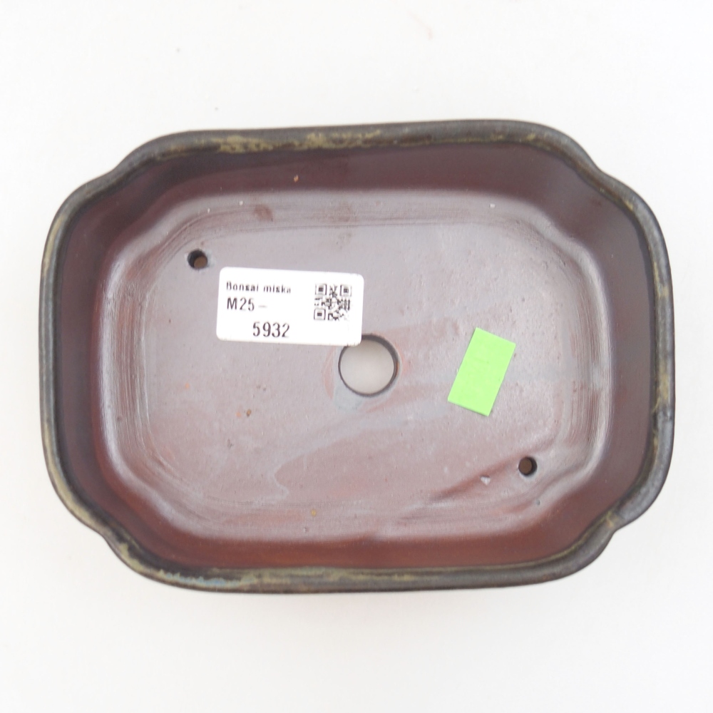 Ceramic bonsai bowl 16 x 12 x 4,5 cm, color brown