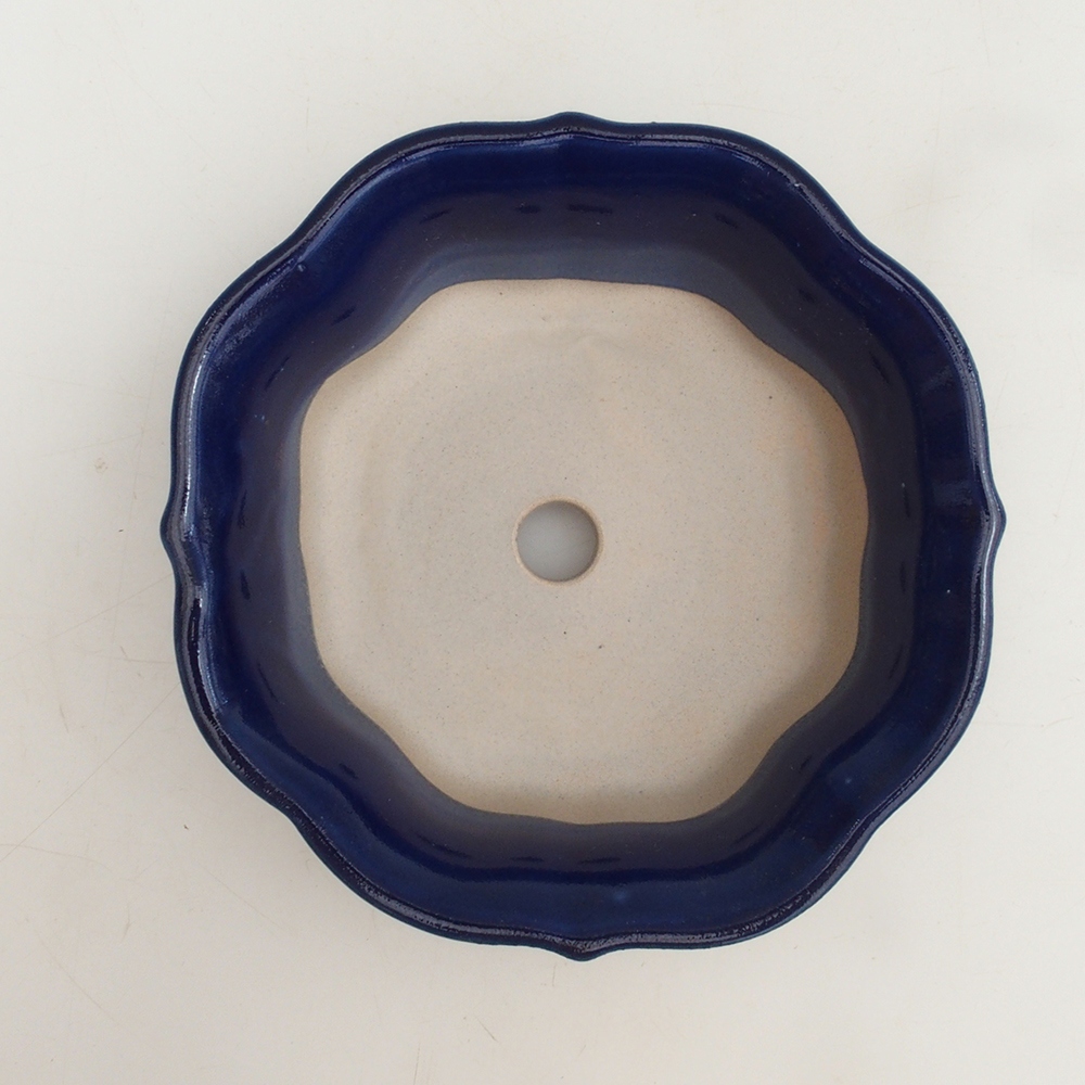 Bonsai bowl H16 - 14.5 x 14.5 x 5 cm. - blue