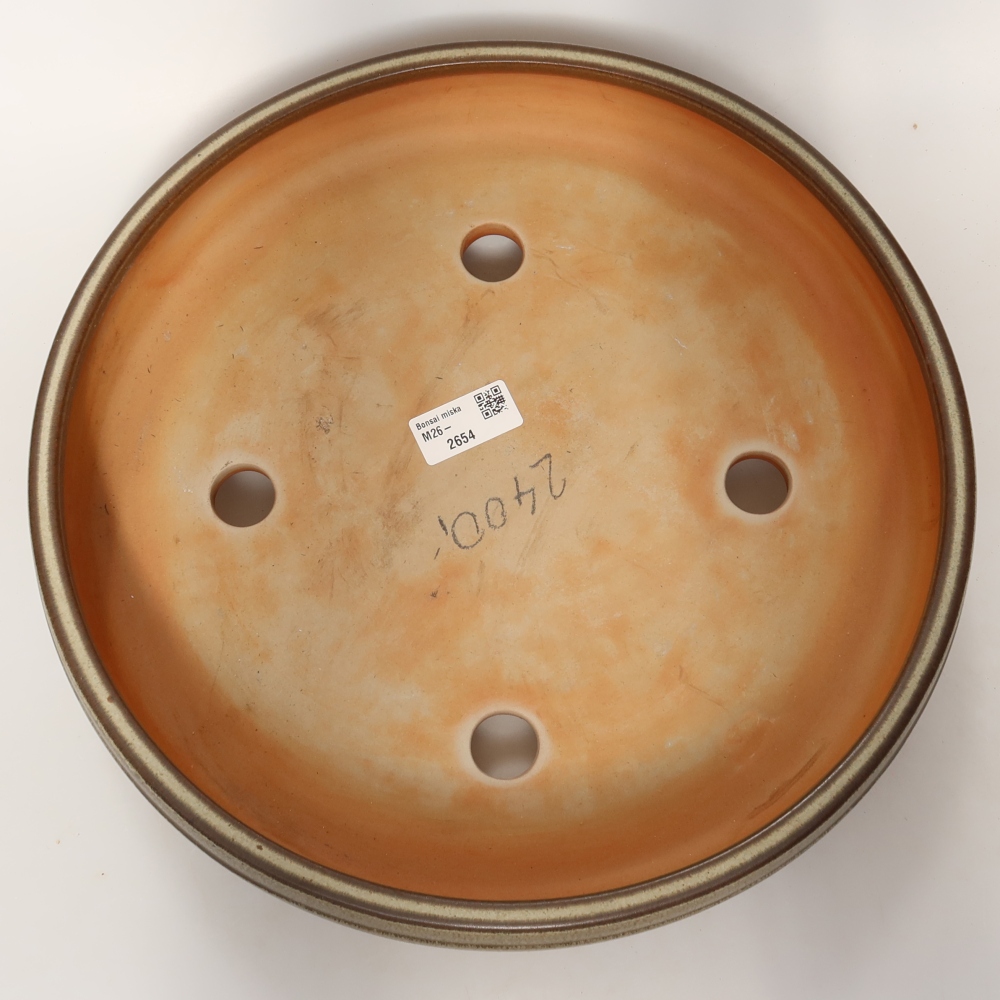 Ceramic Shell  33 x 33 x 7.5 cm, brown