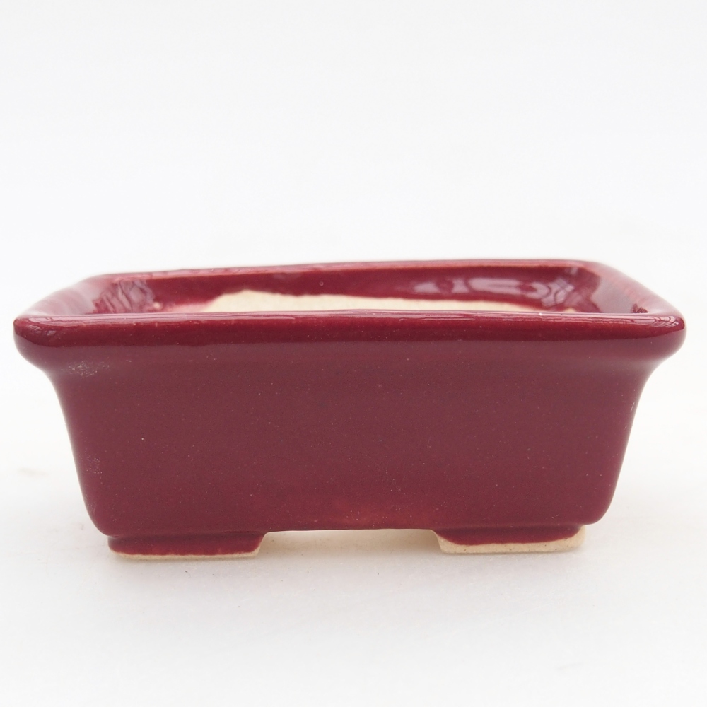 Mini bonsai bowl 6,5 x 4 x 2,5 cm, burgundy